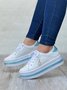 Women's Plus Size Wearable Gritt Lace-Up Platform Shoes