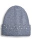 Casual Pearl Embellished Pearl Beanie Accessories For Everyday Commuting