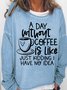 Women Text Letters Crew Neck Casual Spring/Fall Long Sleeve Sweatshirt