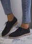 Plus Size Lace-up Front Oxford Shoes