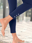 plus size Plain Casual Leggings