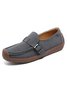 Plus Size Buckle Decor Casual Flat Loafers Shoes