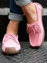 Women's Wearable Sole Comfy Tassel Moccasin Shoes