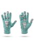 Casual Cat Pattern Cotton Five Finger Gloves Autumn Winter Fun Cartoon Accessories