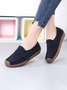 Plus Size Buckle Decor Casual Flat Loafers Shoes
