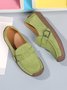 Plus Size Buckle Decor Casual Flat Loafers Shoes