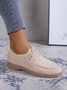 Plus Size Lace-up Front Oxford Shoes