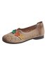 Vintage Applique Hollow out Soft Sole Flats