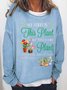 Women's Crew Neck Text Letters Casual Spring/Fall Long Sleeve Sweatshirt