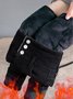 Fluff/Granular Fleece Fabric Casual Tight Jeans