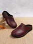 Vintage Plus Size Plain Color Non-Slip Flat Mules