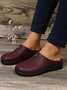 Vintage Plus Size Plain Color Non-Slip Flat Mules