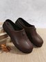 Vintage Plus Size Plain Color Non-Slip Flat Mules