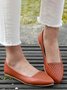 Casual Textured Pointed-Toe Flat Shoes