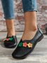 Vintage Applique Hollow out Soft Sole Flats