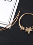 Vintage Star Pattern Line Shape Hair Clip Headwear Boho Ethnic Jewelry