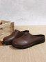 Vintage Plus Size Plain Color Non-Slip Flat Mules