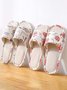 Rose Cat Alphabet Sailboat Print Indoor Non-slip Linen Slippers