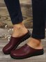 Vintage Plus Size Plain Color Non-Slip Flat Mules