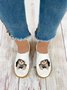 3D Cat Printed Plus Size Slip On Canvas Shoes