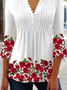 Floral Casual Regular Fit Crew Neck Top