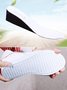 Plain Color Minimalist Slip On Increased Wedge Shoes