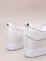 Plain Color Minimalist Slip On Increased Wedge Shoes