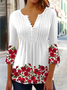 Floral Casual Regular Fit Crew Neck Top