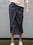 Plain Casual Regular Fit Skirt
