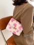 Valentine's Day Heart Plush Messenger Small Square Bag