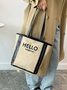 Hello Weekend Casual Commuting Large Capacity Tote Bag
