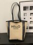 Hello Weekend Casual Commuting Large Capacity Tote Bag