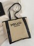 Hello Weekend Casual Commuting Large Capacity Tote Bag