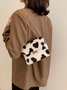 Valentine's Day Heart Plush Messenger Small Square Bag