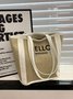 Hello Weekend Casual Commuting Large Capacity Tote Bag