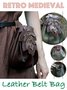 Vintage Mid-Century Western Leather Leaf Belt Bag