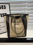 Hello Weekend Casual Commuting Large Capacity Tote Bag