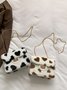 Valentine's Day Heart Plush Messenger Small Square Bag