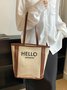 Hello Weekend Casual Commuting Large Capacity Tote Bag