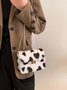 Valentine's Day Heart Plush Messenger Small Square Bag