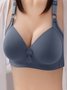 Simple Push-Up Back Buckle No Wire Bra Plus Size