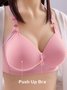 Simple Push-Up Back Buckle No Wire Bra Plus Size