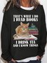 Women Text Letters Crew Neck Casual Spring/Fall Long Sleeve Sweatshirt