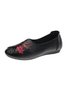 Vintage Casual Leaf Contrast Flats