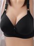 Simple Push-Up Back Buckle No Wire Bra Plus Size