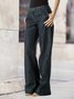 Denim Plain Loose Casual Jeans