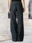 Denim Plain Loose Casual Jeans