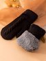 Casual Twisted Coral Fleece Knit Full Finger Gloves Autumn Winter Warm Accessories