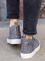 Studded Decor Slip On High-Top Flat Canvas Shoes
