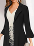 Lapel Collar Regular Fit Urban And Elegant Two-Piece Set